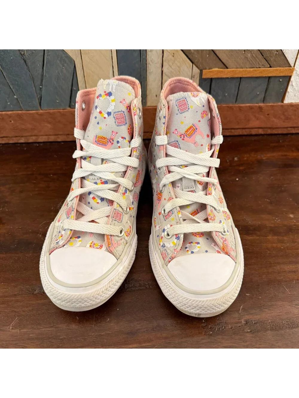 Converse Chuck Taylor All Star Llama Party High Top Kids Shoes Size 13.5